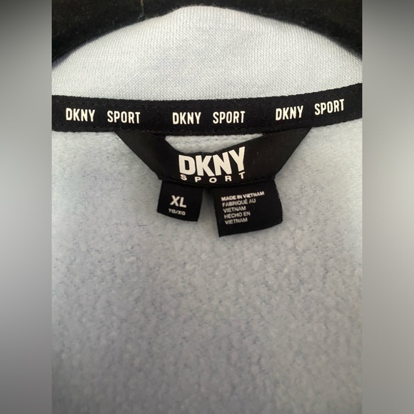 DKNY Sport Light Blue Cropped Sweatshirt - Picture 3 of 3